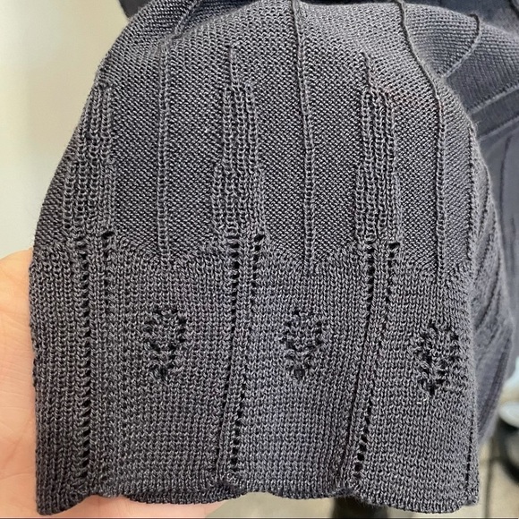 Peruvian Connection Gray Knit Pima Cotton Dress Romantic classy Beautiful MP - Picture 10 of 16